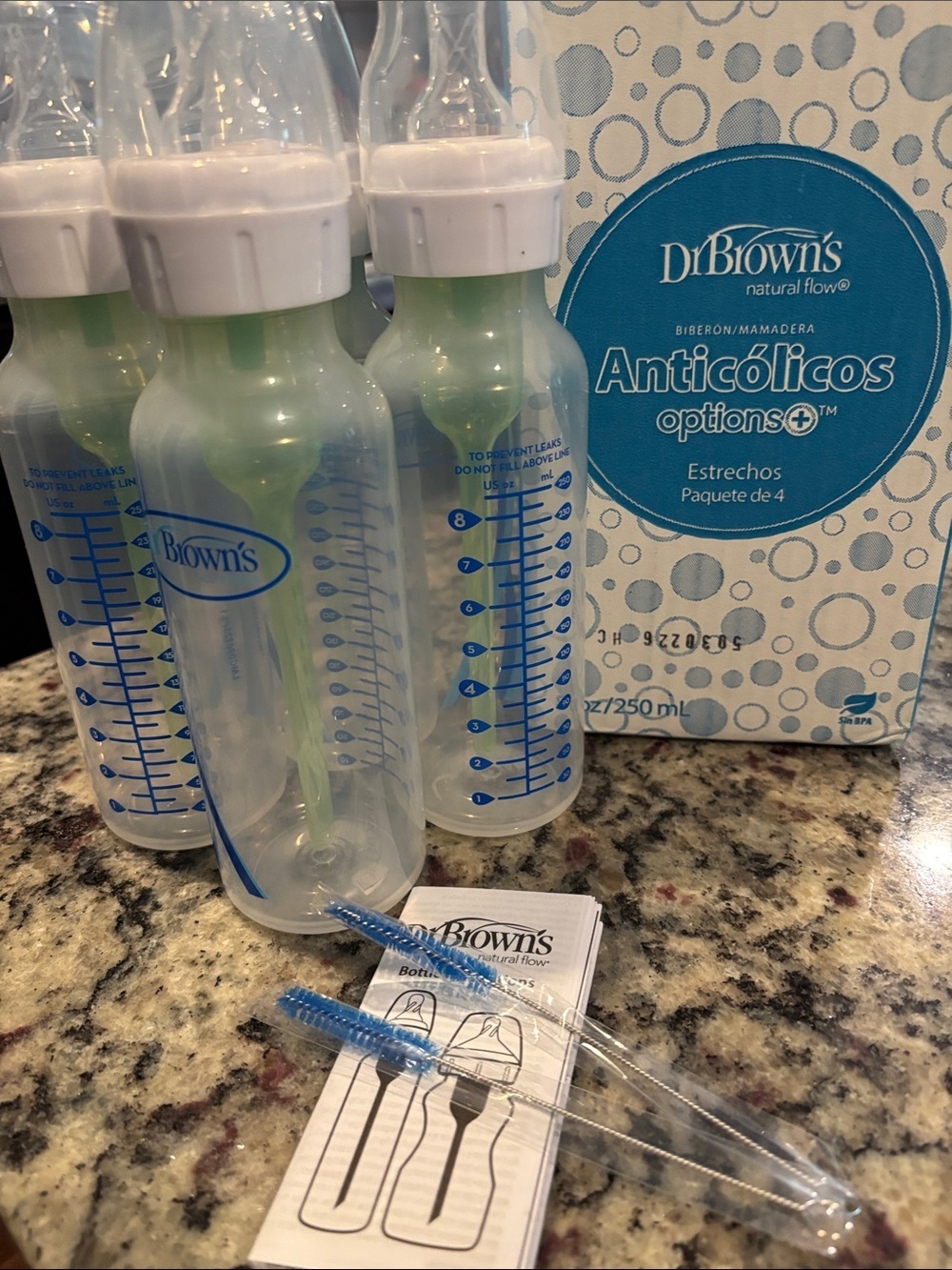 Dr. Brown's Options+ Narrow Baby Bottles -
1 set of 4 bottles - 8 ounces